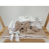 Linge berceau nid d’abeille beige