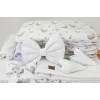 Linge de berceau osier Waffle nid d’abeille Blanc