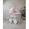 Parure de lit de rechange pour berceau en osier Rose