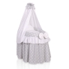 Berceau en osier pour poupées avec voile