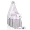 Berceau en osier pour poupées avec voile