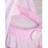 Berceau de poupée princesse rose avec ciel en voile