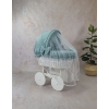 Textile set bébé pour berceau en osier capote