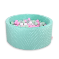 Piscine à balles avec balles (propre mélange de couleurs)