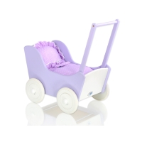 Landau en bois pour poupée Mauve