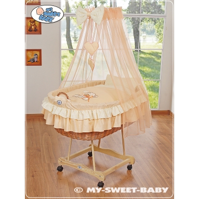 Berceau à Ciel de Lit avec Textile Retombant Pêche Papillon