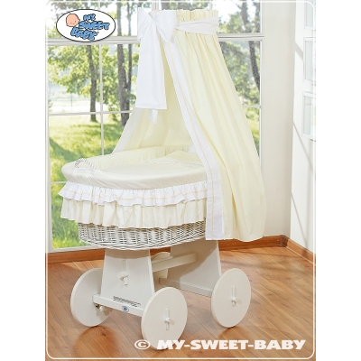 Berceau Bébé Complet avec Ciel Crème Bellamy