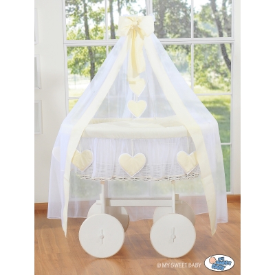 Berceau Bébé Deluxe à Ciel et Textile Crème Amelie