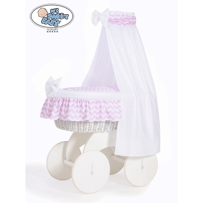 Berceau Bébé Osier Complet Textile Hannah
