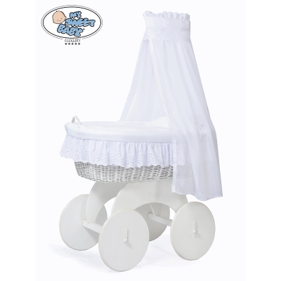 Berceau Bébé Osier Complet Textile Sophia