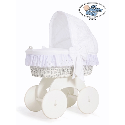Berceau Bébé Textile Complet Blanc