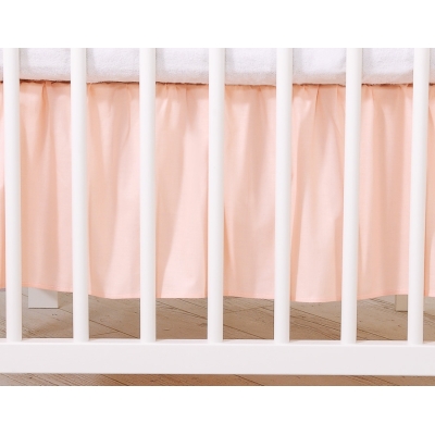 Cache Sommier pour Lit Bébé 70x140 cm Rose Poudré Prince / Princess