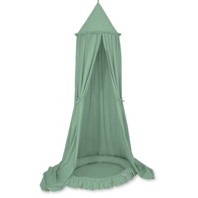 Ciel de Lit à Suspendre Au Plafond avec Nid Blanc Vert