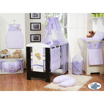 Ciel de Lit Bébé avec Fleche Lila Voile Bonne Nuit