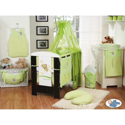 Ciel de Lit Bébé avec Fleche Vert Voile Bonne Nuit
