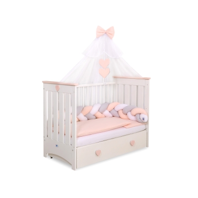 Ciel de Lit Bébé en Moustiquaire Beige Mousseline