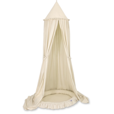 Ciel de Lit Bébé Enfant à Suspendre Au Plafond avec Nid Beige