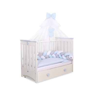 Ciel de Lit en Moustiquaire Grand Format Bleu Mousseline