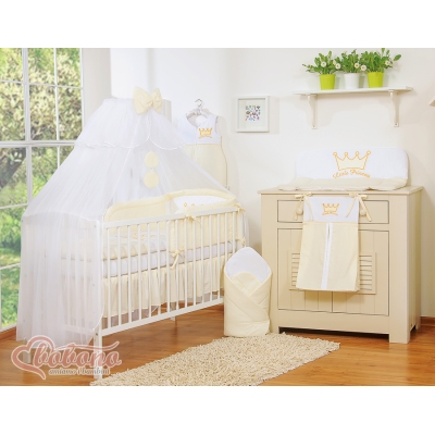 Ciel de Lit en Moustiquaire Grand Format Crème Mousseline Prince / Princess