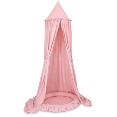 Ciel de Lit pour Enfants Baldaquin avec Nid Rose Poussiéreux