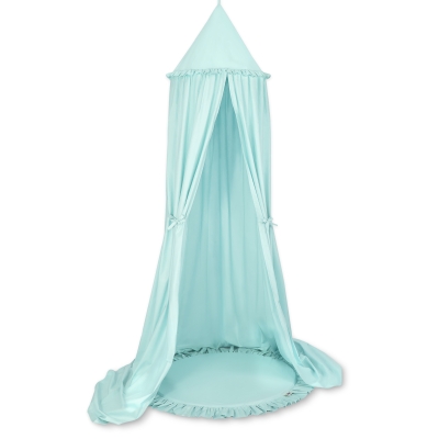 Ciel de Lit pour Enfants Baldaquin avec Tapis Menthe