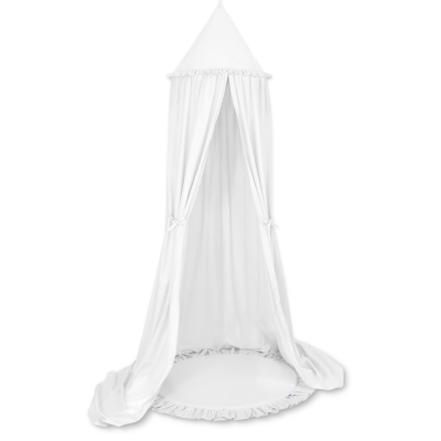 Ciel de Lit Tente à Suspendre Au Plafond avec Tapis Blanc