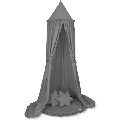 Ciel de Lit Tente avec Tapis et Coussins Anthracite