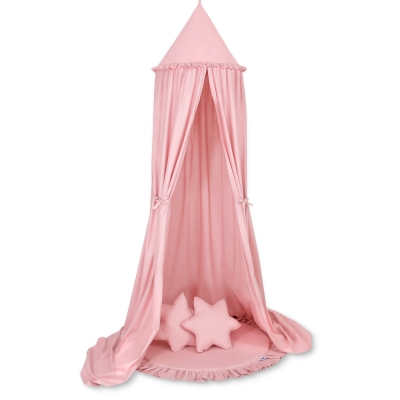 Ciel de Lit Tente avec Tapis et Coussins Rose Poussiéreux