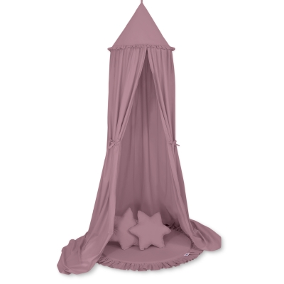 Ciel de Lit Tente avec Tapis et Coussins Violet Pastel