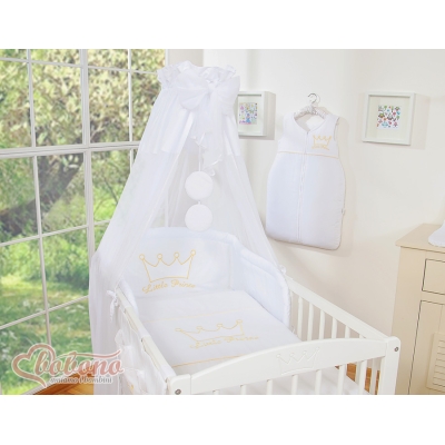 Ciel en Tulle pour Lit de Bébé Blanc Mousseline Prince / Princess