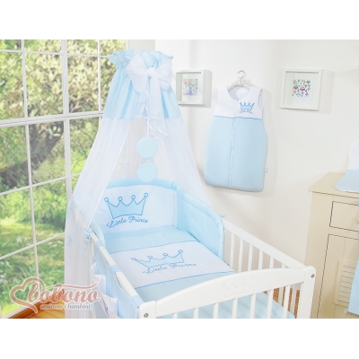 Ciel en Tulle pour Lit de Bébé Bleu Mousseline Prince / Princess