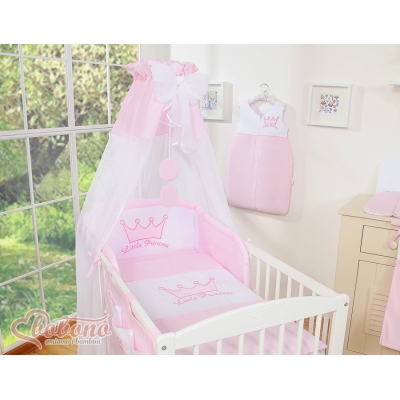 Ciel en Tulle pour Lit de Bébé Rose Mousseline Prince / Princess