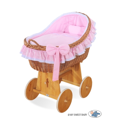 Couffin avec Capote Rose Carina pour Fille