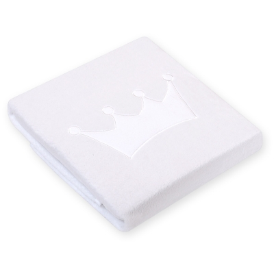 Couverture pour Bébé en Molleton Polaire Blanc Prince / Princess