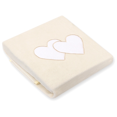 Couverture pour Bébé en Molleton Polaire Crème Cœurs