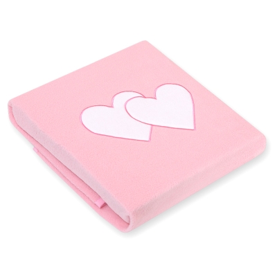 Couverture pour Bébé en Molleton Polaire Rose Cœurs