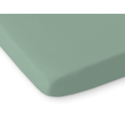 Drap-housse pour Berceau en Coton 140x70 cm Blanc Blanc Vert