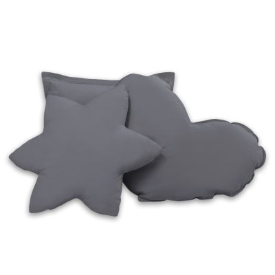 Ensemble de Coussin 3 pcs Anthracite
