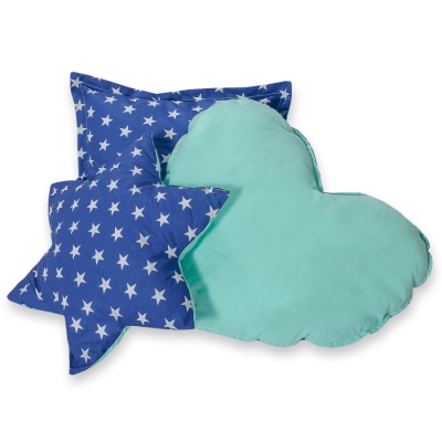 Ensemble de Coussin 3 pcs Bleu Foncé