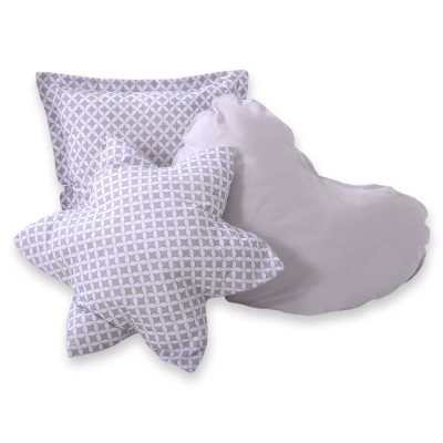 Ensemble de Coussin 3 pcs Gris