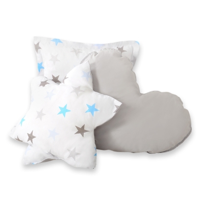 Ensemble de Coussin 3 pcs pour Tipi Bleu Gris étoiles