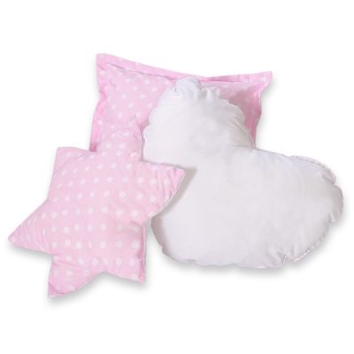 Ensemble de Coussin 3 pcs pour Tipi Rose à Pois