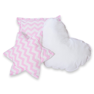 Ensemble de Coussin 3 pcs Rose Chevron