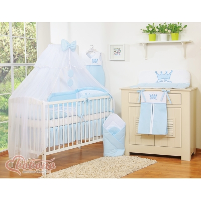 Ensemble de Linge de Lit Bébé  11 pcs  Moustiquaire Bleu Little Prince