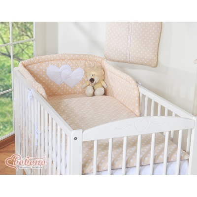 Ensemble de Linge de Lit Bébé 3 pcs Cœurs