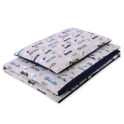 Ensemble de Linge de Lit Enfant 2 pcs 100x135 MINI Gris Lapins