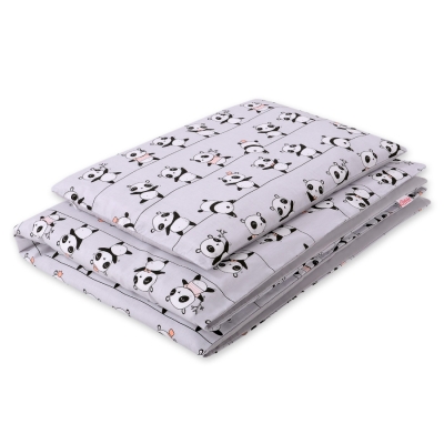 Ensemble de Linge de Lit Enfant 2 pcs 140x200 cm JUNIOR Gris Panda