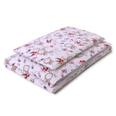 Ensemble de Linge de Lit Enfant 2 pcs 140x200 cm JUNIOR Rose Hirondelle