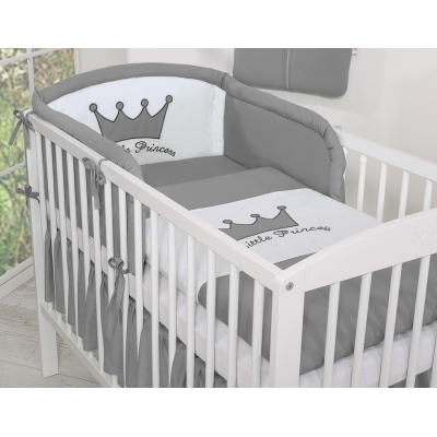 Ensemble de Linge de Lit pour Bébé 3 pcs Anthracite Prince / Princess