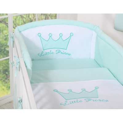 Ensemble de Linge de Lit pour Bébé 3 pcs Menthe Prince / Princess